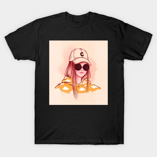 Baseball Cap T-Shirt by Tyne Bobier Illustrations